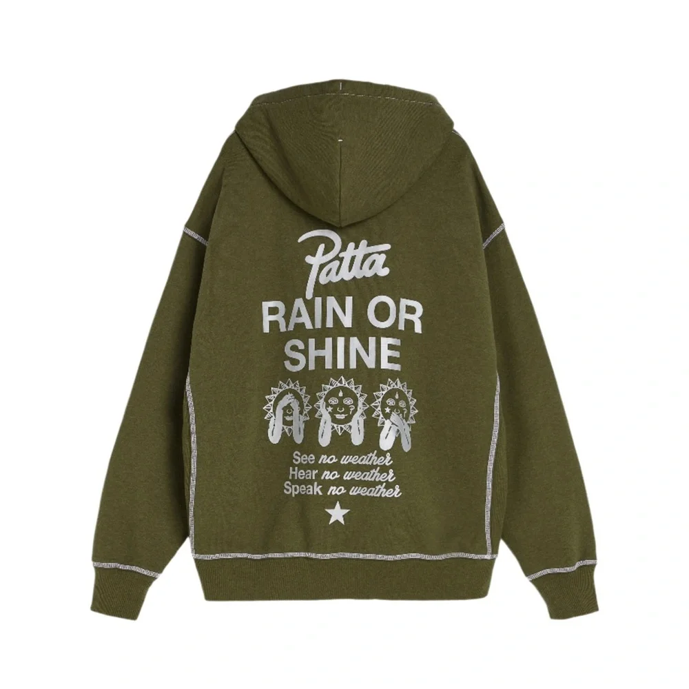 Converse x Patta Gold Pullover Olive Green Standard Hoodie Unisex Collab NEW L - Picture 4 of 10